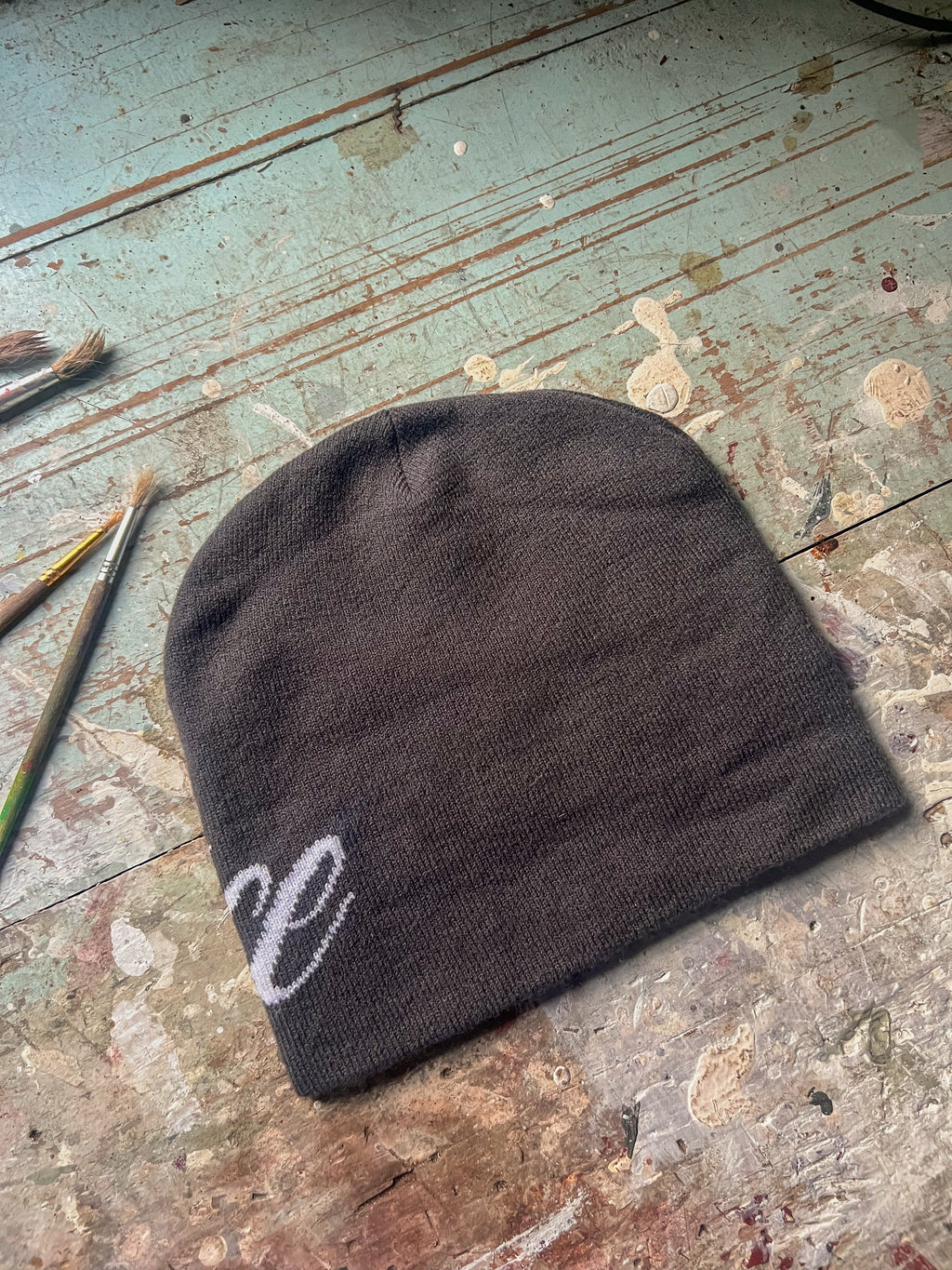 Solstice Script Beanie in Grey - Solstice Clothing