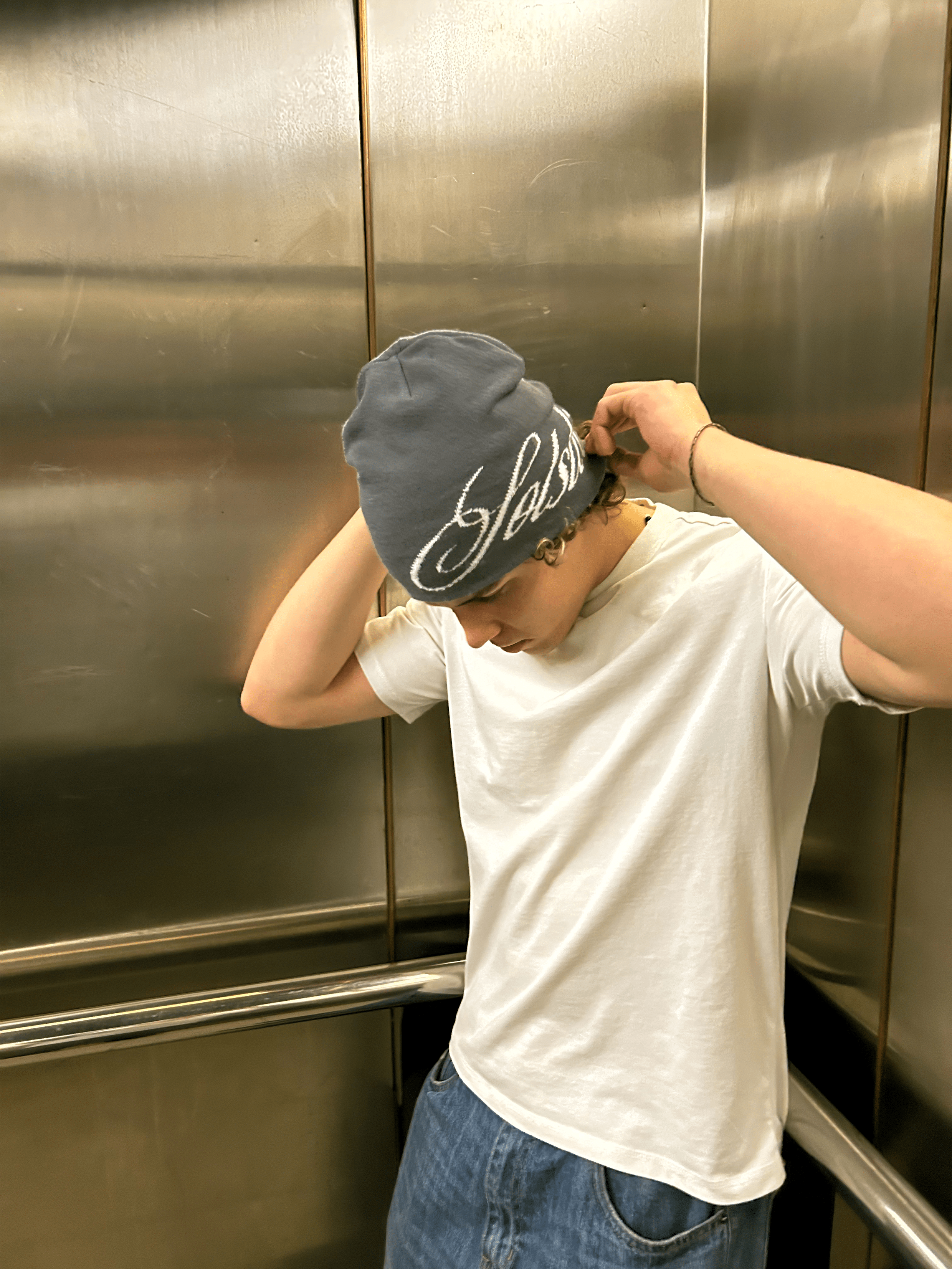Solstice Script Beanie in Grey - Solstice Clothing