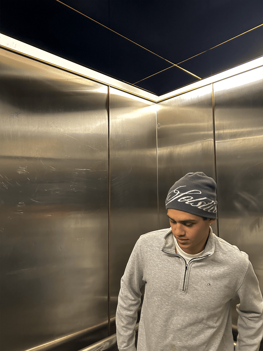 Solstice Script Beanie in Grey - Solstice Clothing