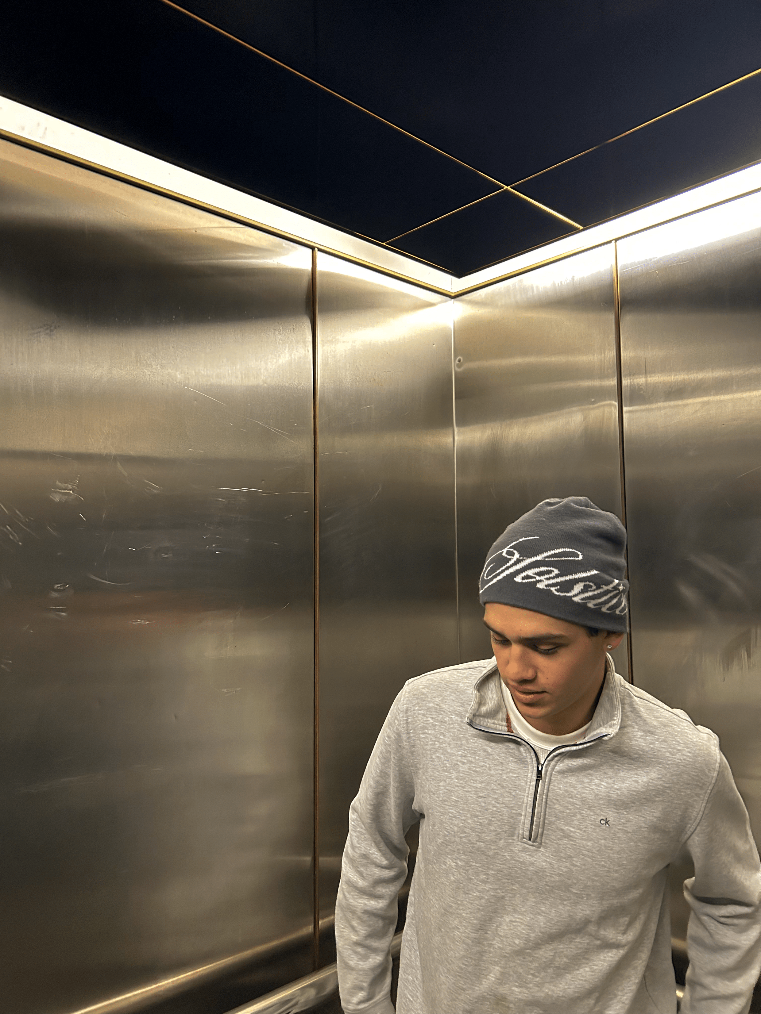 Solstice Script Beanie in Grey - Solstice Clothing